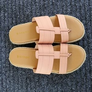 New Slip On Blush Color Sandals